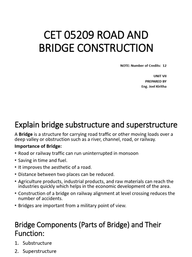 Bridge Construction: Substructure & Bearings | PDF | Bearing ...