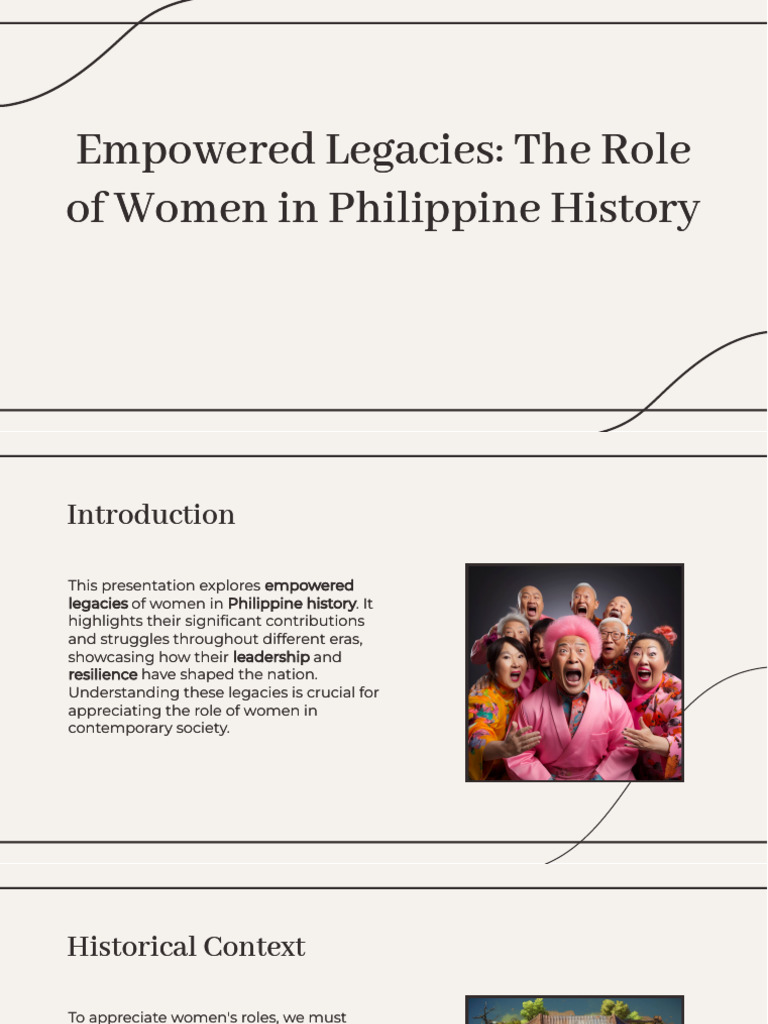 Slidesgo Empowered Legacies The Role of Women in Philippine History ...