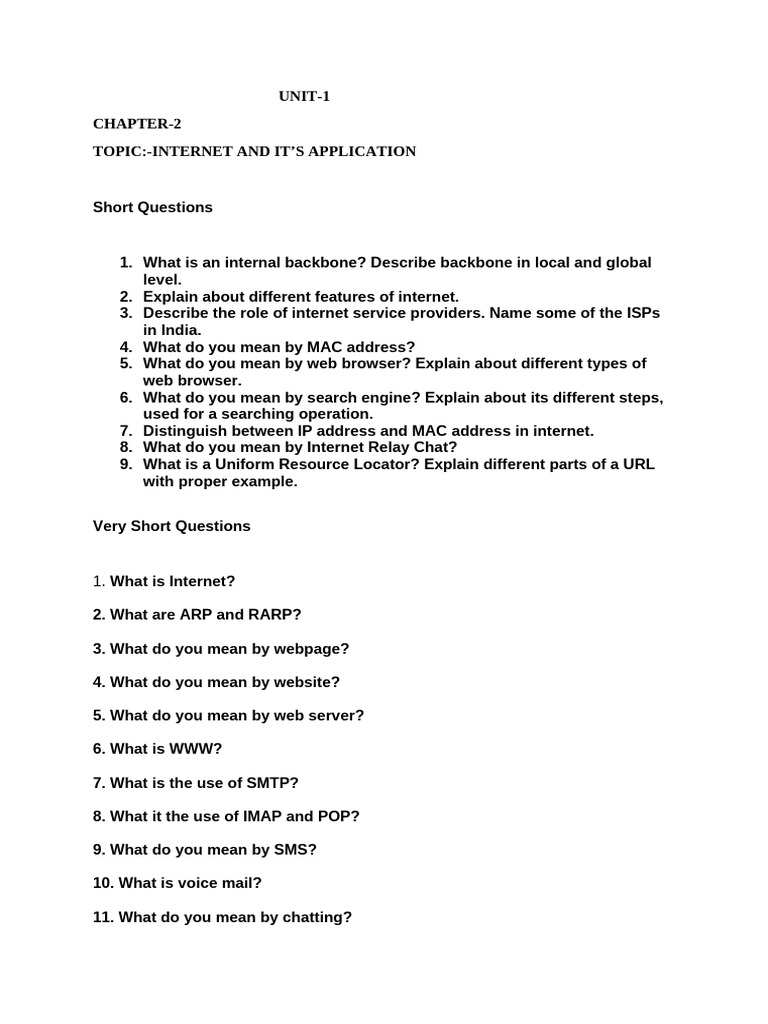 IT QUESTION BANK | PDF | Internet | Internet Service Provider