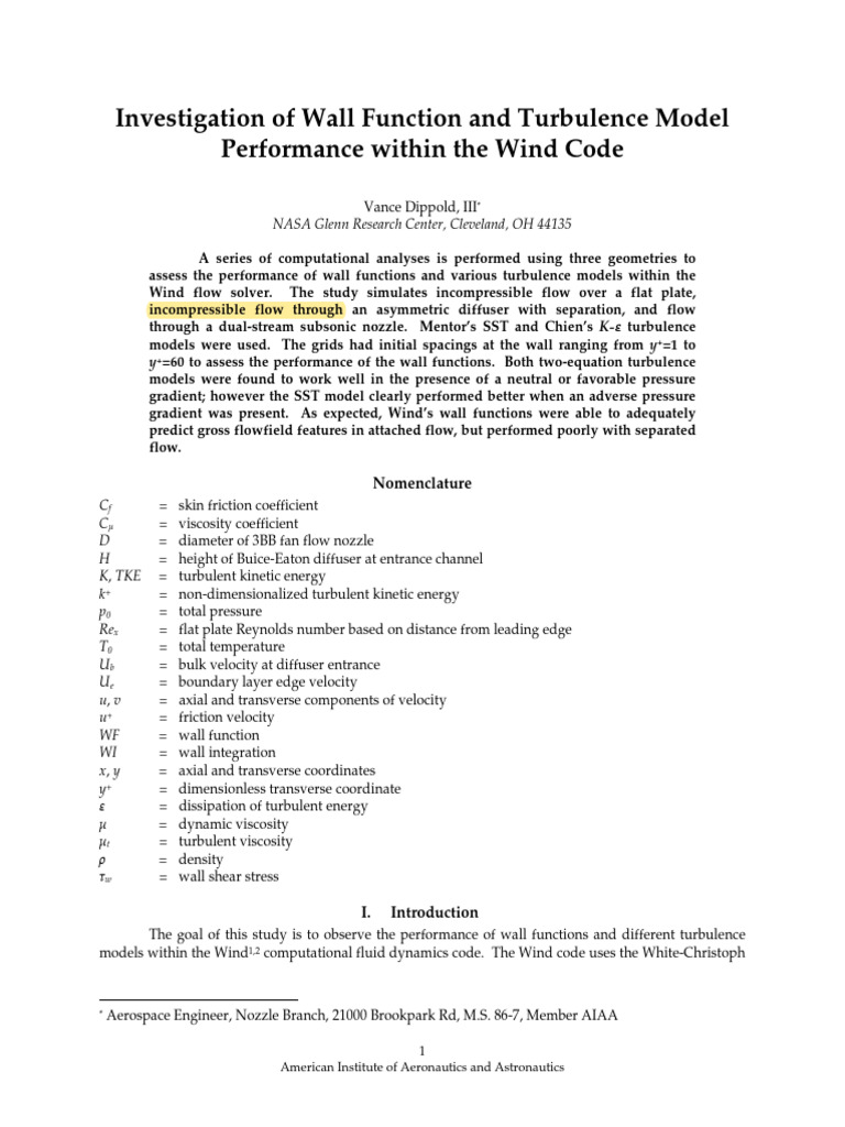 Dippold - Aiaa 2005 1002 Yellow | PDF | Fluid Dynamics | Turbulence