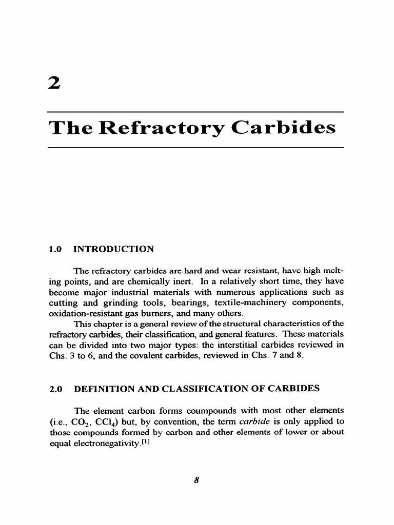 Classification of Refractory Carbides | PDF | Chemical Bond | Ionic Bonding