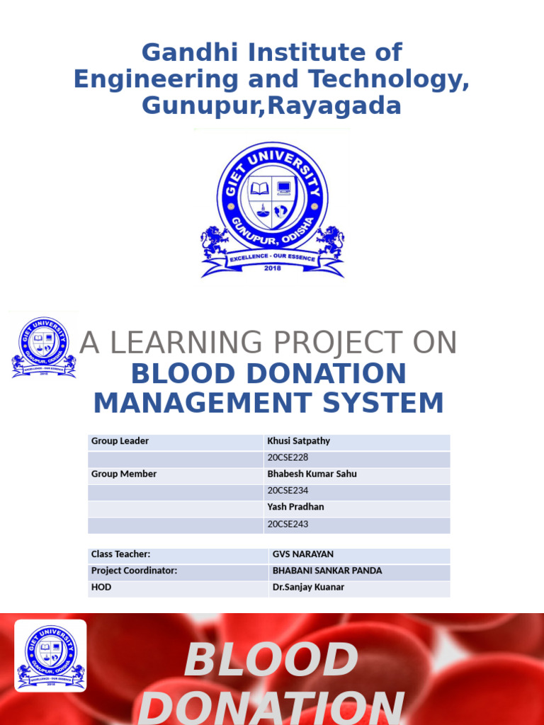 Blood Bank Management System Project | PDF | Business