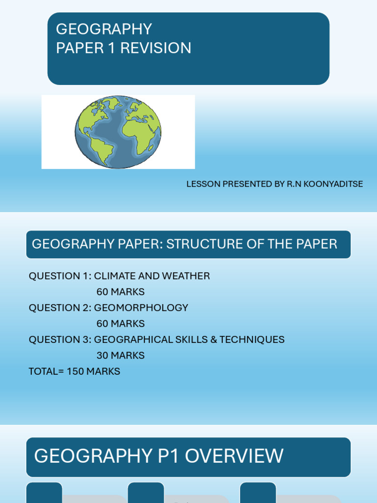 Geography Paper 1 Revision Guide | PDF | Tropical Cyclones | Cyclone
