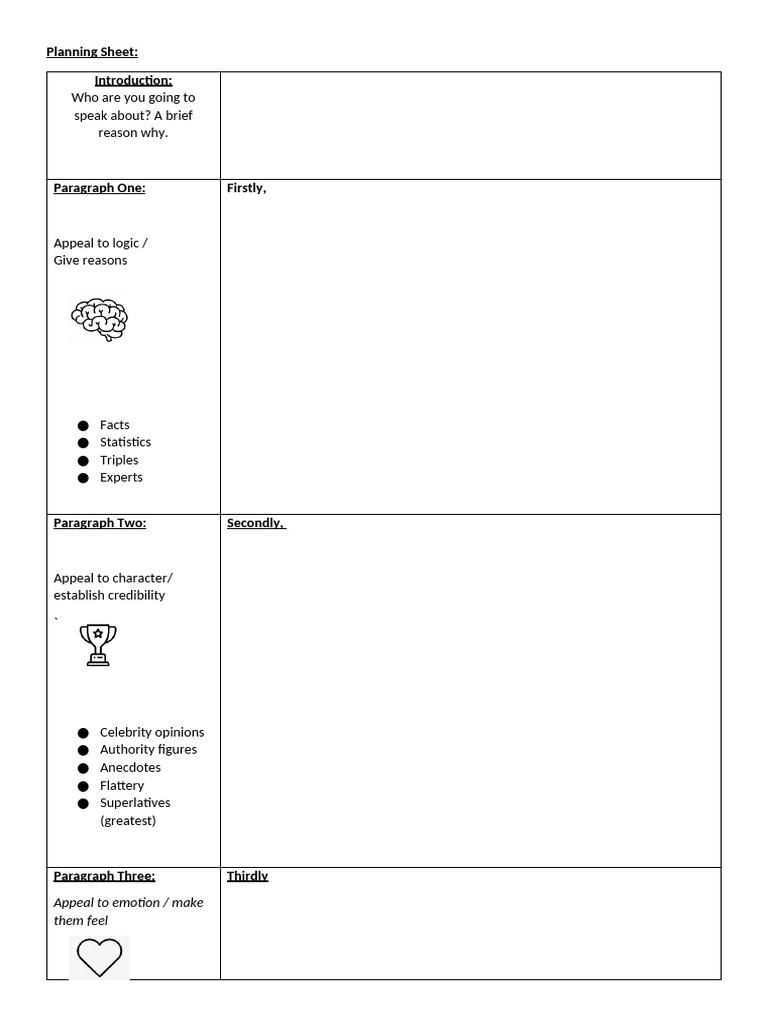 Logos Ethos Pathos Planning Sheet Pdf Career Growth