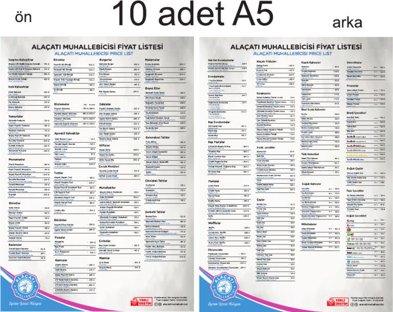 Alaçatı Menü | PDF