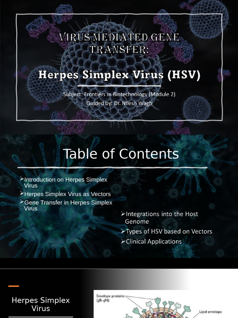 Herpes Simplex Virus in Gene Therapy | PDF | Self-Improvement | Science ...