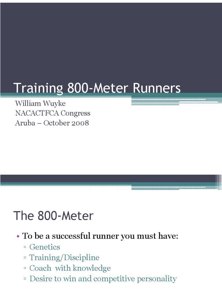 Wuyke Training 800 Meter Runners PDF Sports Science Physical