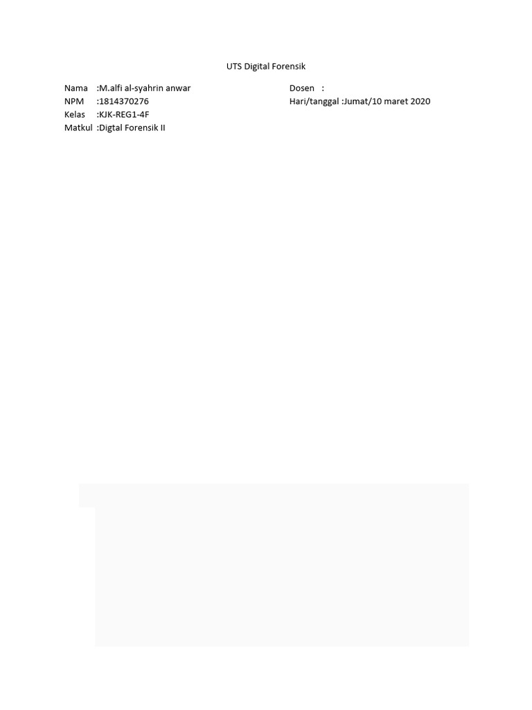 UTS Digital Forensik | PDF | Ilmu Sosial