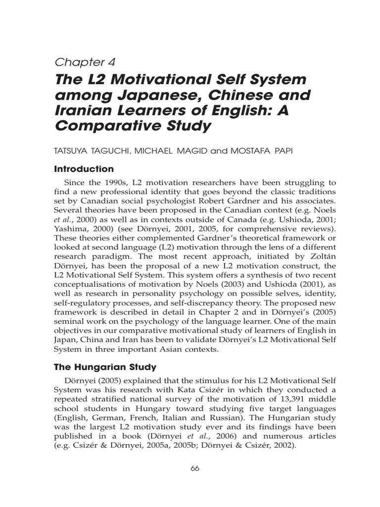 Motivation, Language Identity and The L2 Self - (Chapter 4 The L2 ...