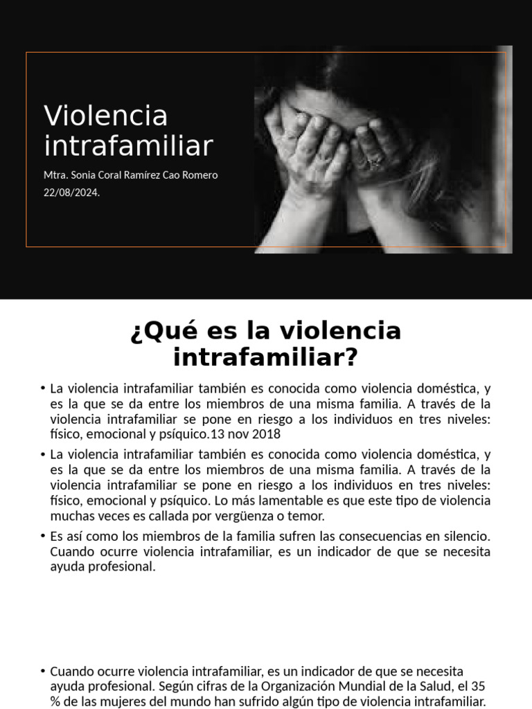 Tipos y Consecuencias de la Violencia Intrafamiliar | PDF | Violencia ...