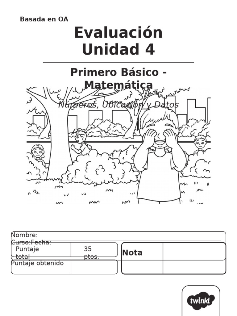 CL M 1690589604 Evaluacion 1 Basico Unidad 4 Matematica Ver 3 | PDF ...