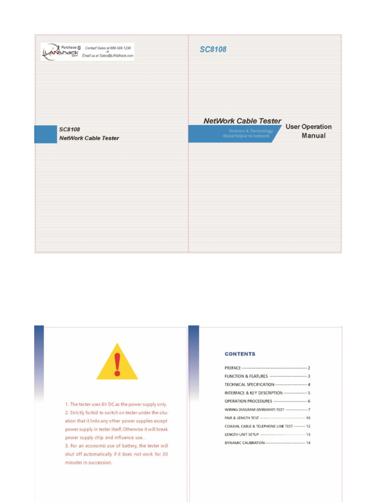 LANTEST-PRO-II Cable Tester - User - Manual | PDF