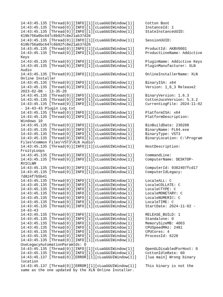 2024-11-02 - 14-43-43 Plugin Log | PDF | System Software | Software ...