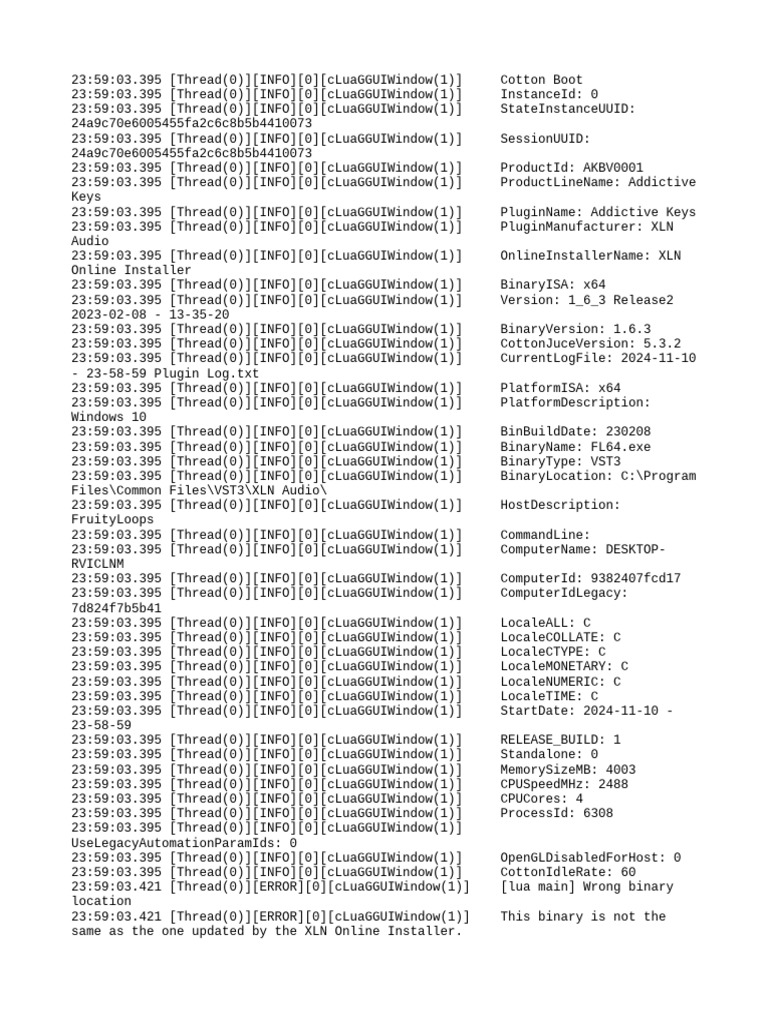 2024-11-10 - 23-58-59 Plugin Log | PDF | System Software | Software ...