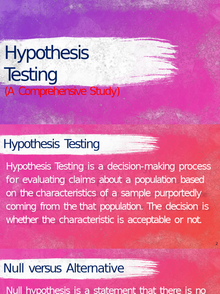 Comprehensive Guide to Hypothesis Testing | PDF | Statistical ...