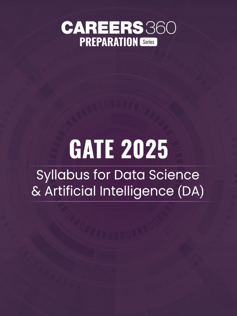 Gate 2025 syllabus for data science artificial intelligence da pdf