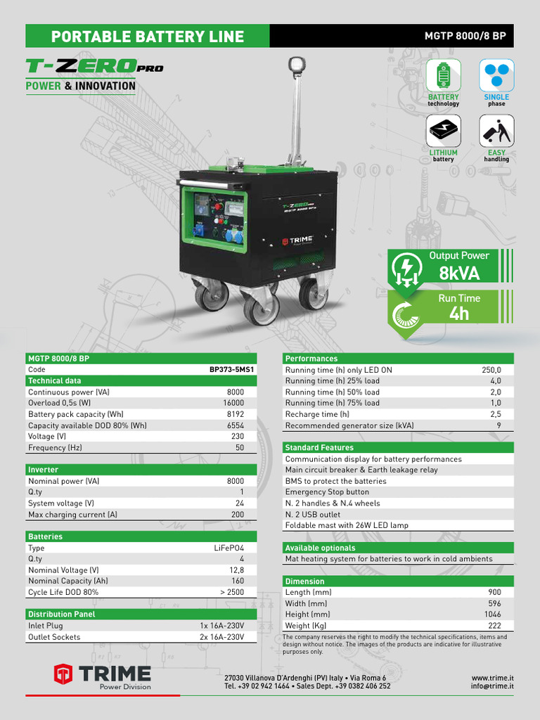 Power Generator MGTP 8000 8 BP | PDF | Manufactured Goods | Electrical ...