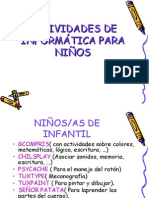 Actividades de a Para Ninos