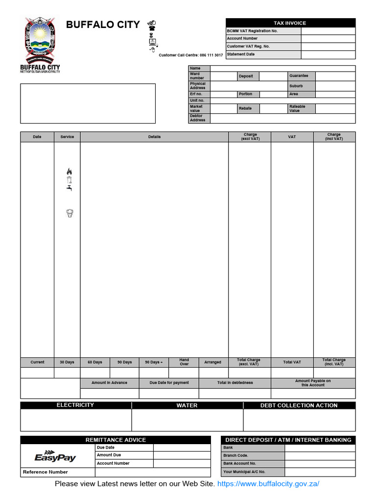 Municipal Bill for AE Williams | PDF | Value Added Tax | Money