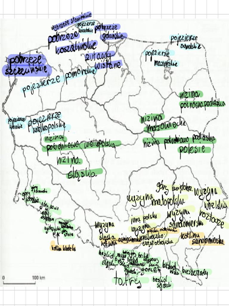 Mapa Krainy W Polsce | PDF