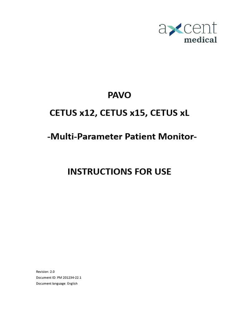 Cetus x12, Cetus x15, Cetus XL Manual | PDF | Electrocardiography ...