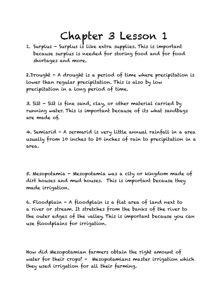 Chapter 3 Lesson 1 | PDF