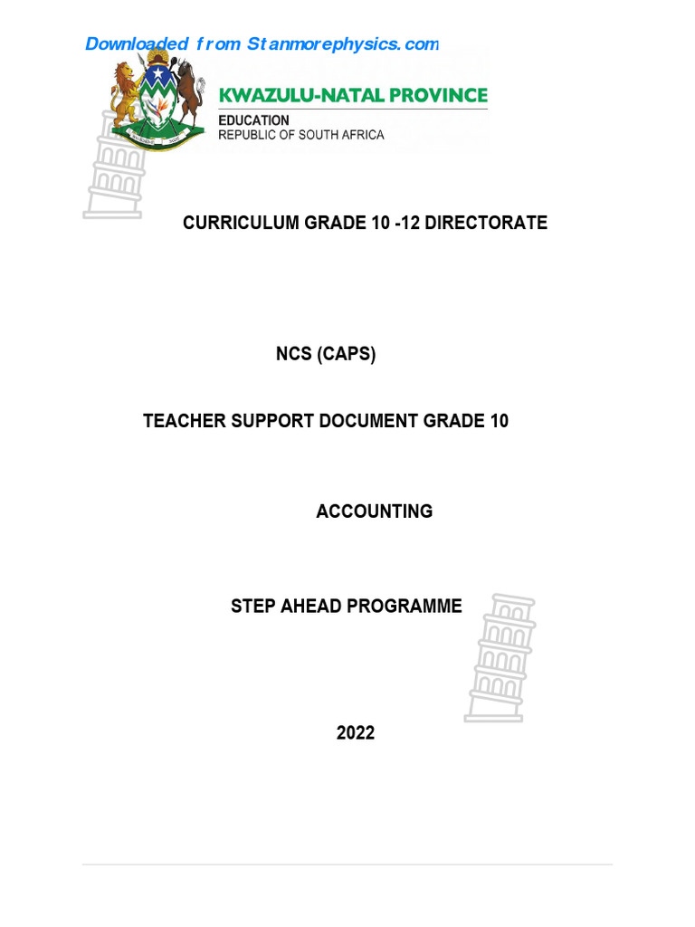 KZN Grade 11 Accounting Term 3 Guide | PDF | Finance & Money Management ...