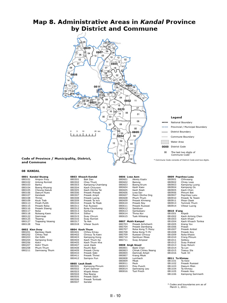 Kandal Province Administrative Map | PDF | Cambodia