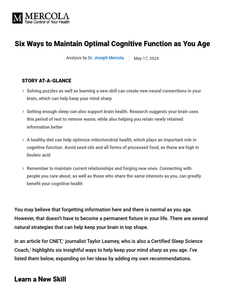 6 Natural Ways to Boost Brain Health | PDF | Fat | Carbohydrates