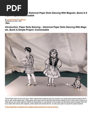 Paper Dolls Dancing – Historical Paper Dolls Dancing With Magnets, Quick & Simple Project, Customizable _ 28 Steps (with Pictures) - Instructables