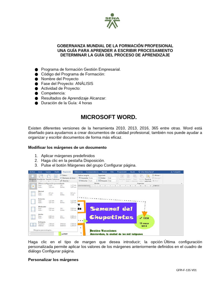 Guía de Uso de Microsoft Word para Aprendizaje | PDF | Microsoft Excel ...