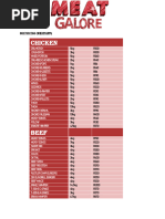 BMT PRICELIST 29.2pdf | PDF | Sausage | Lamb And Mutton