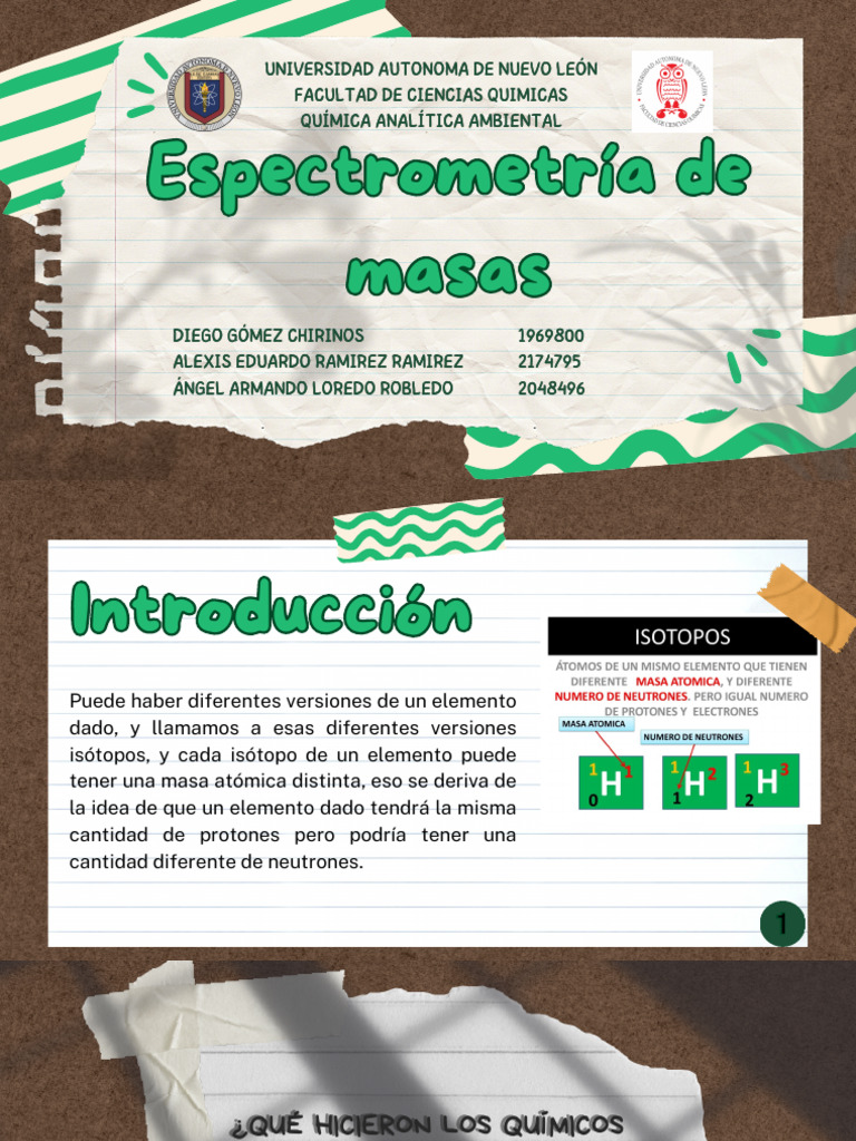 Espectrometría de Masas: Fundamentos y Aplicaciones | PDF ...
