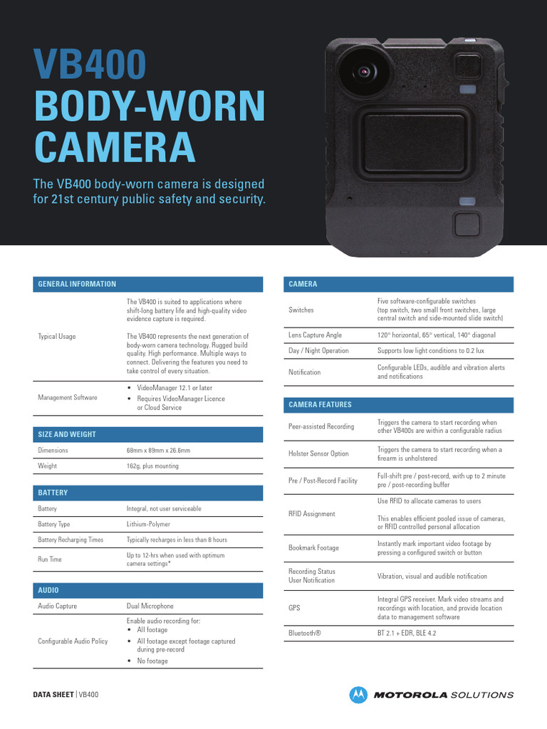 vb400_data_sheet_eng | PDF | Camera | Radio Frequency Identification