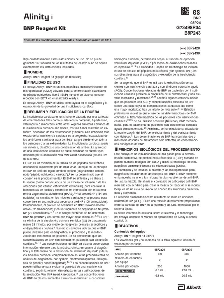 BNP Esp | PDF | Insuficiencia cardíaca | Medicina CLINICA