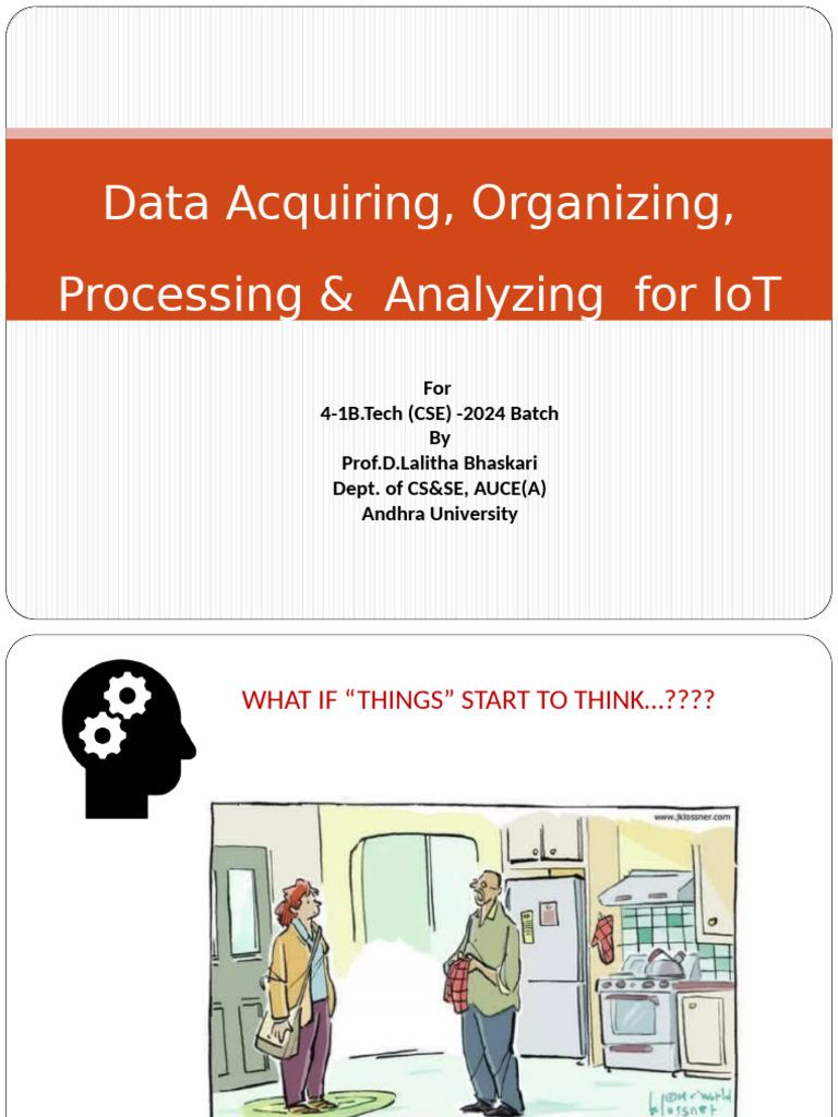 IoT Data Analytics Overview for CSE 2024 | PDF | Apache Hadoop | No Sql