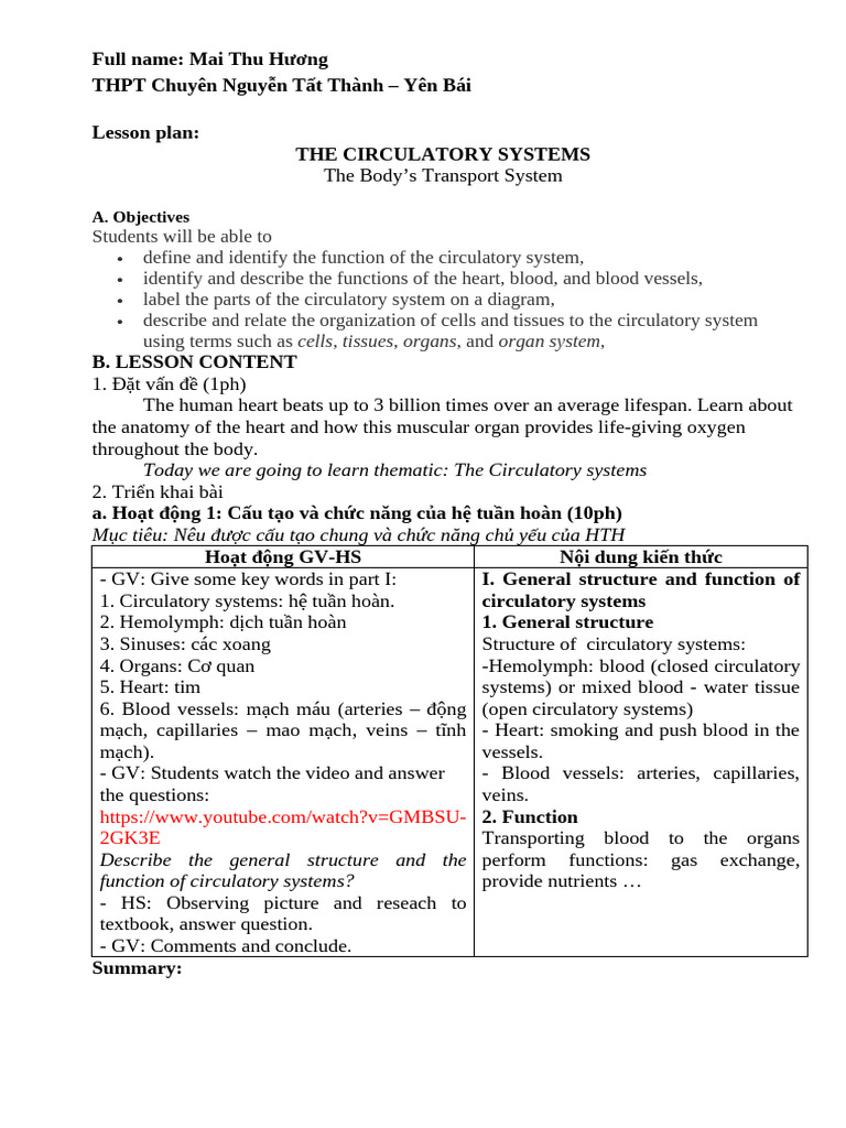 Understanding the Circulatory System | PDF | Atrium (Heart) | Heart