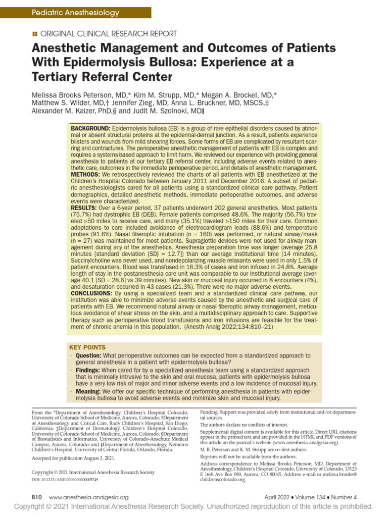 2020 Anesthetic - Management - and - Outcomes - of - Patients.22 | PDF ...
