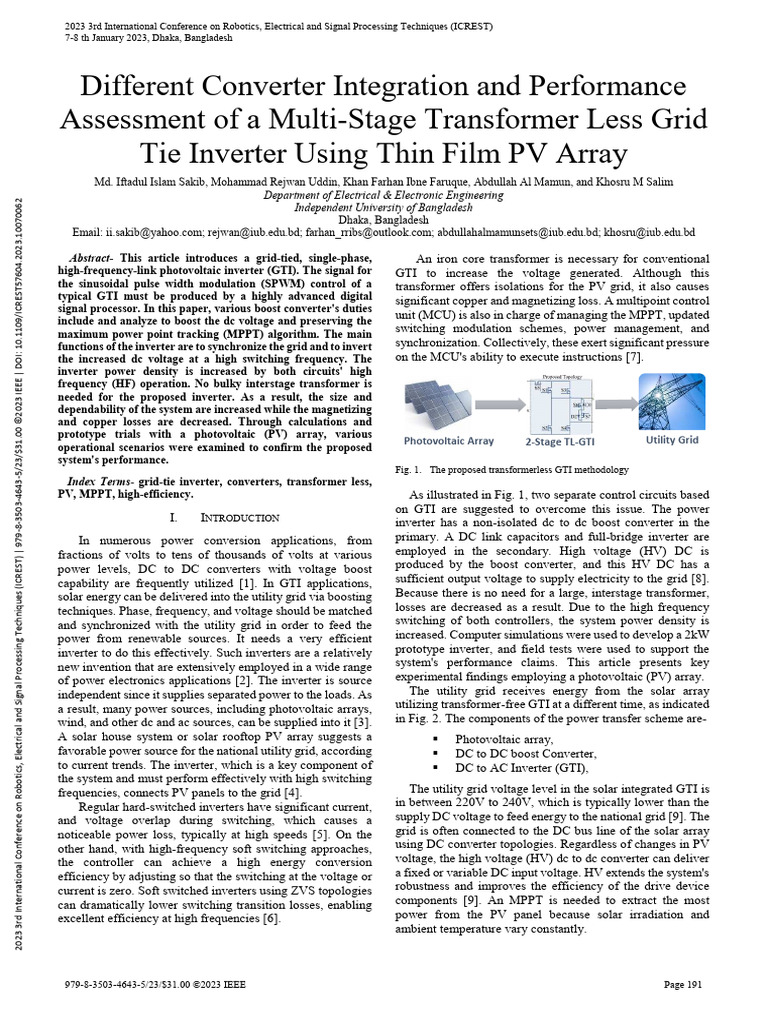1 - 2023 Different Converter Integration and Performance Assessment of ...