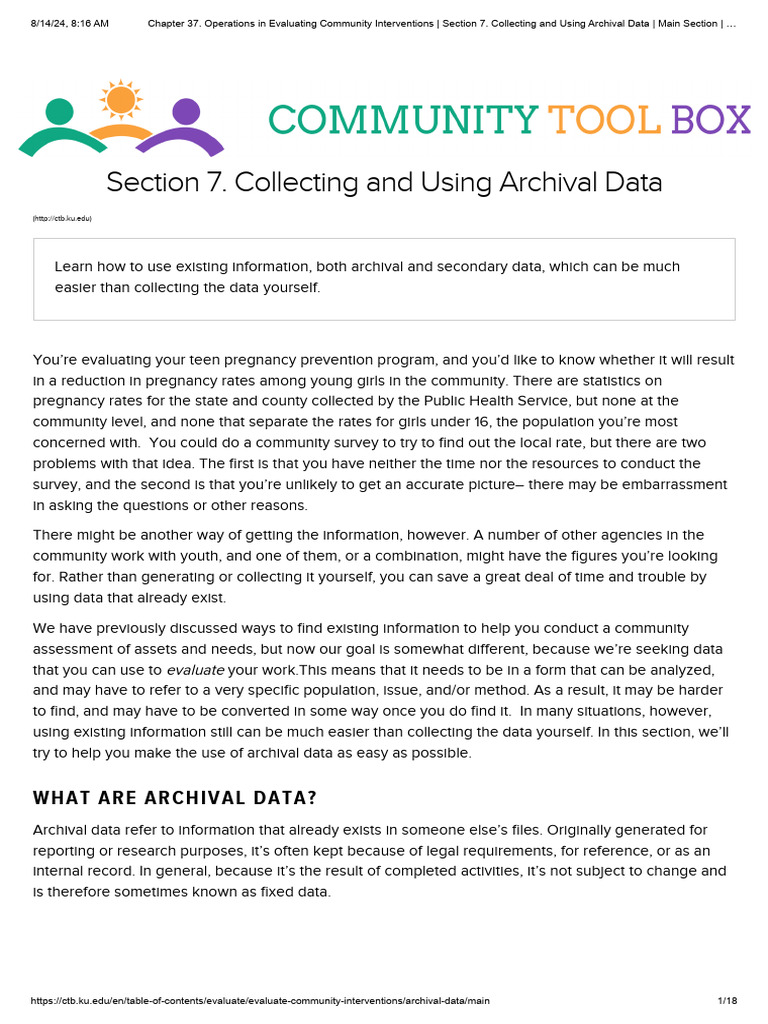 Archival Data | PDF | Information | Data