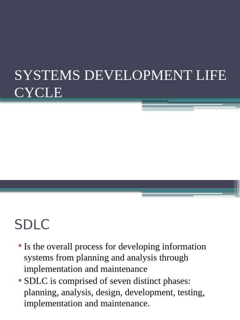 Understanding the Systems Development Life Cycle | PDF | Software ...