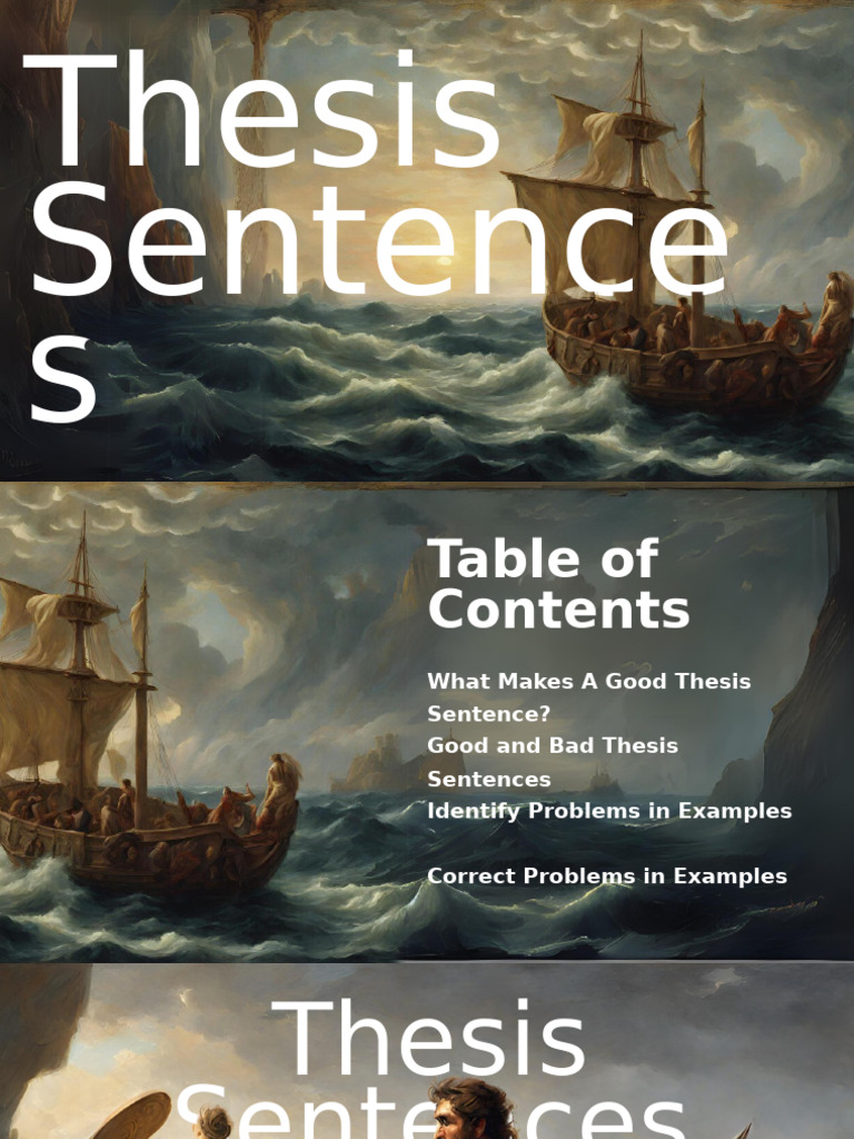 Examples Of Thesis Sentences