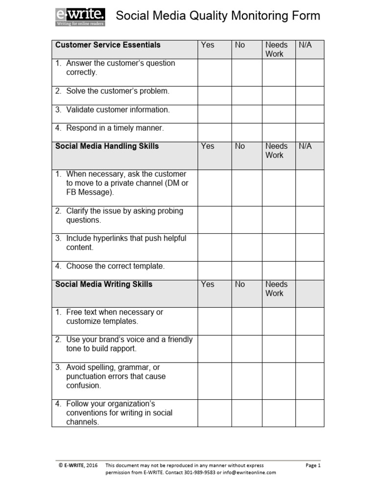 Social Media Quality Monitoring Guide | PDF | Human Communication ...