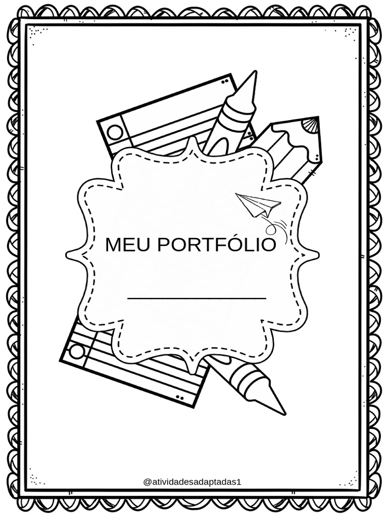 Capa de Portfólio para Educação Infantil | PDF | Imagem | Facebook