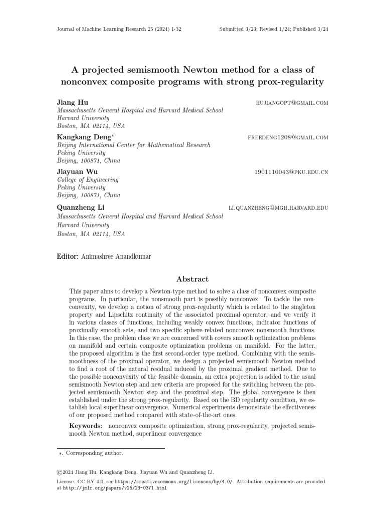 A Projected Semismooth Newton Method For A Class of Nonconvex Composite ...