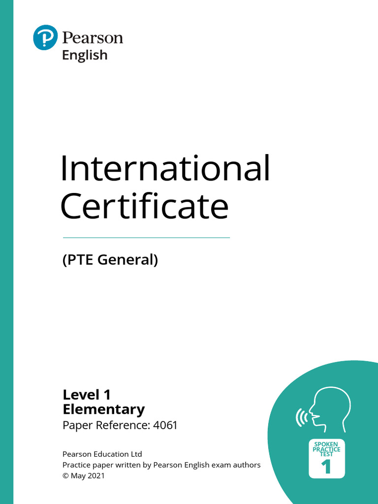 PTE General Level 1 Speaking Test Guide | PDF