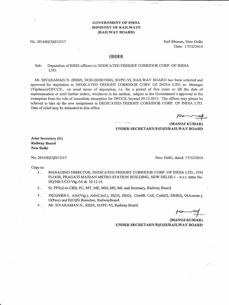 Deputation E (O) II 171214 | PDF