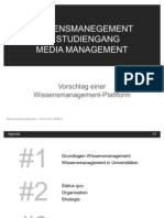Präsentation - Wissensmanagement im Studiengang Media Management