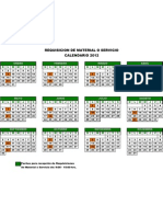 Calendario Requisiciones 2012