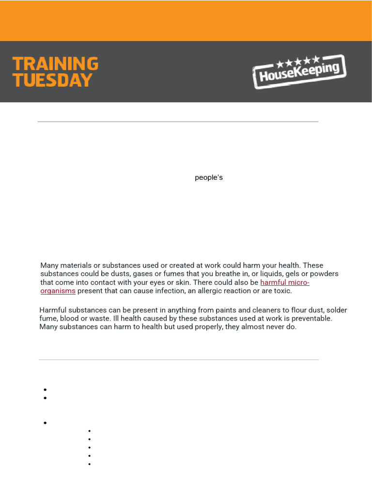 Coshh 2024 | PDF | Personal Protective Equipment | Safety